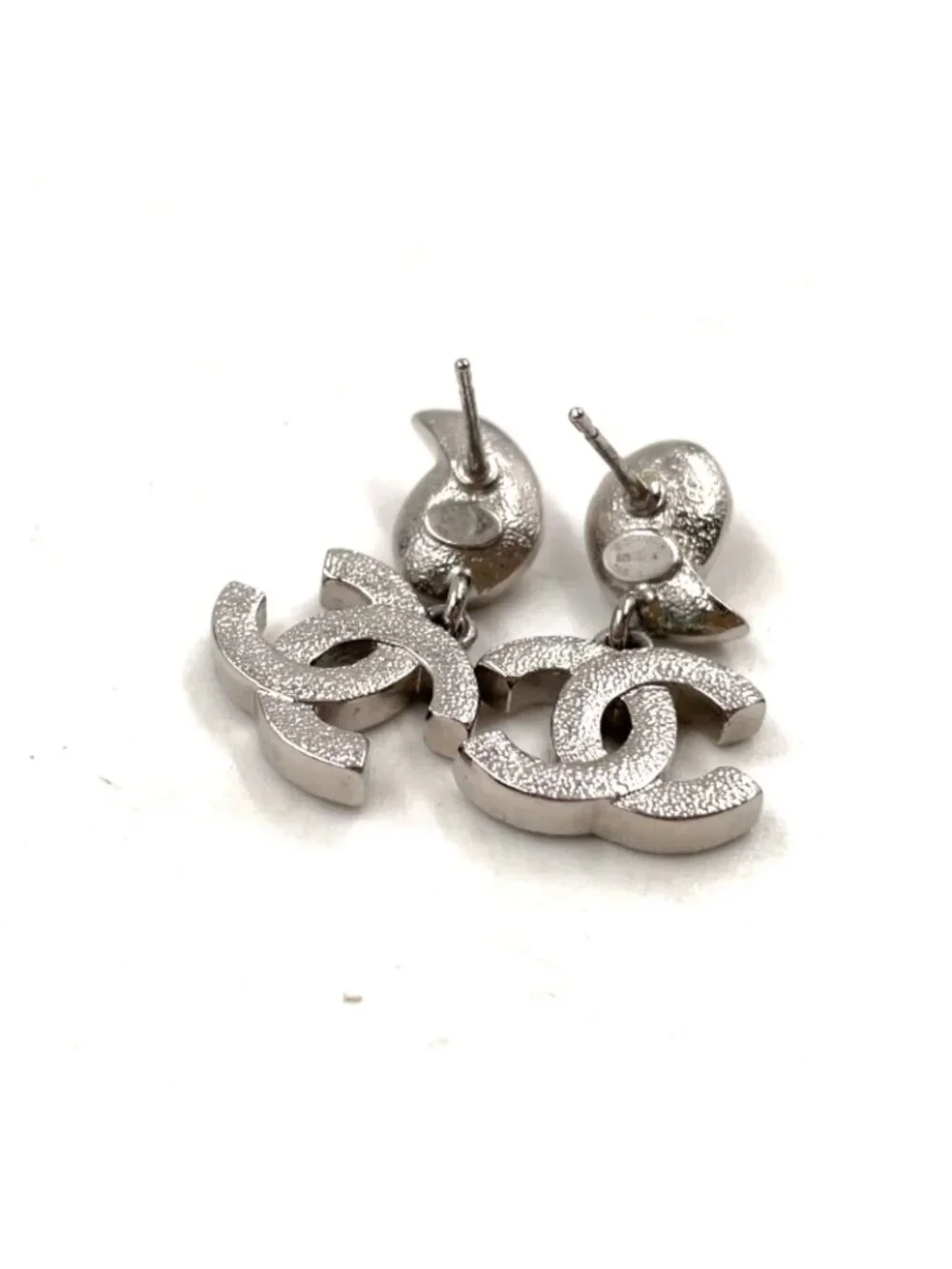 Chanel CC Logo Metal Earrings